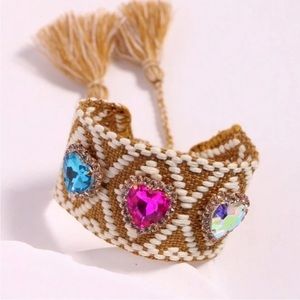 Marigold Jeweled & Woven Bracelet